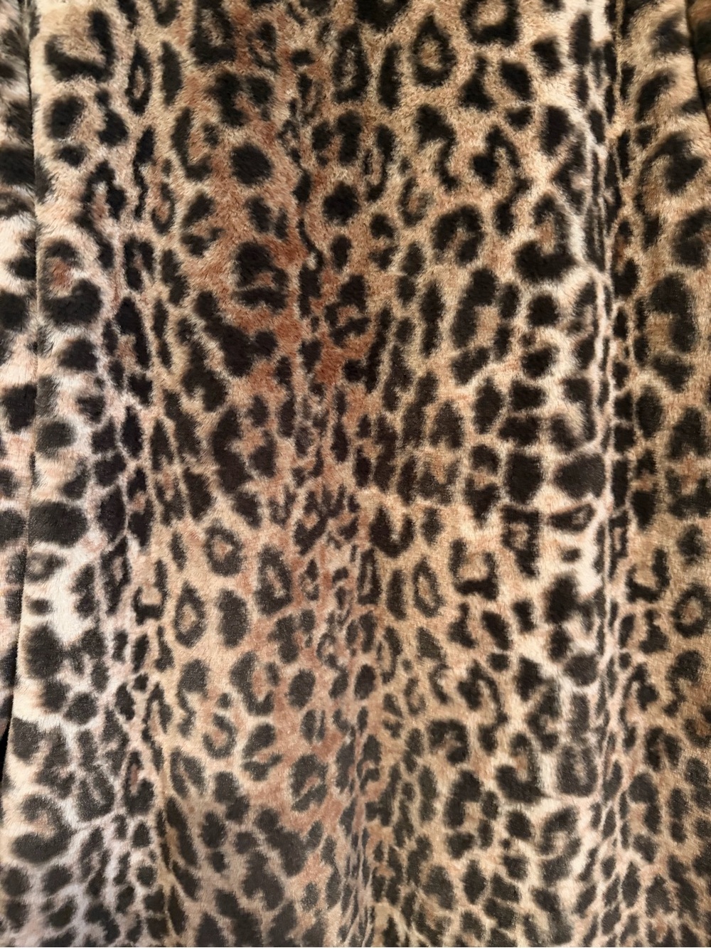 New Johnny Was Faux Fur Leopard Print Coat with 100% Silk Printed Lining Rare - Picture 6 of 16